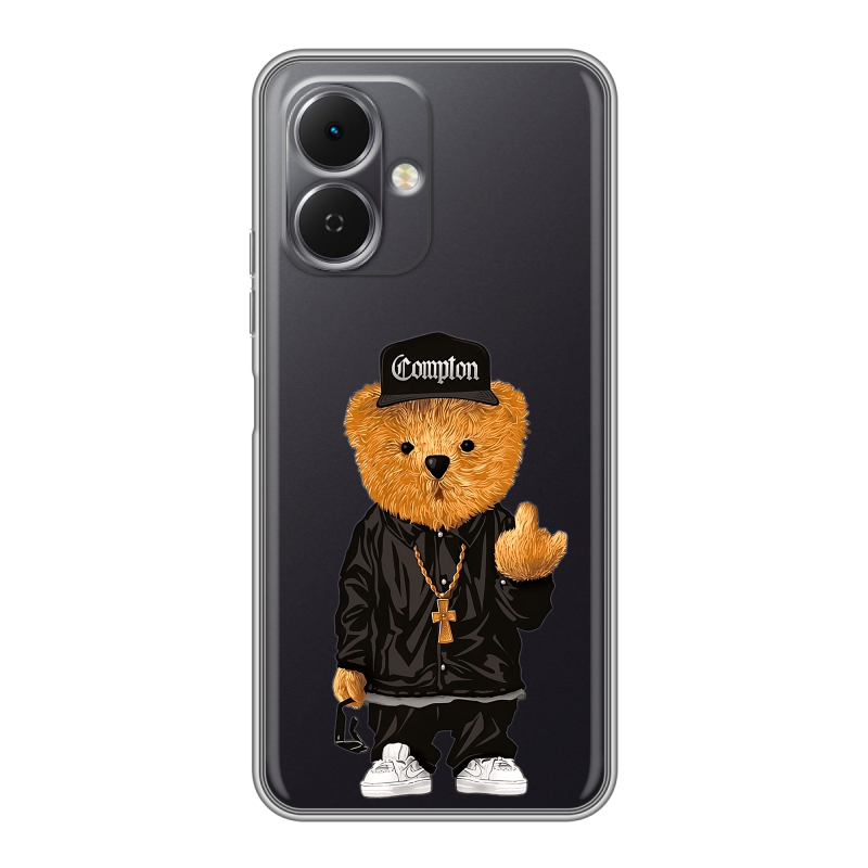 Силиконовый чехол на Tecno Spark Go 2 с принтом Мишка Силиконовый чехол на Tecno Spark Go 2 с принтом Мишка
