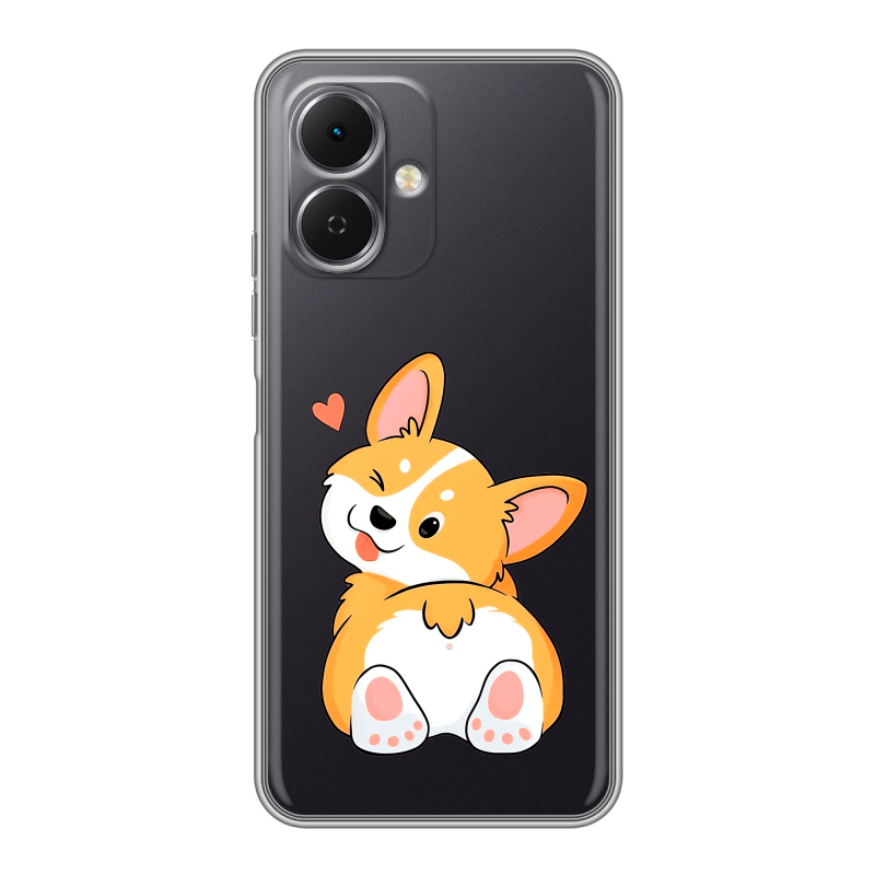Силиконовый чехол на Tecno Spark Go 2 с принтом Корги Силиконовый чехол на Tecno Spark Go 2 с принтом Корги