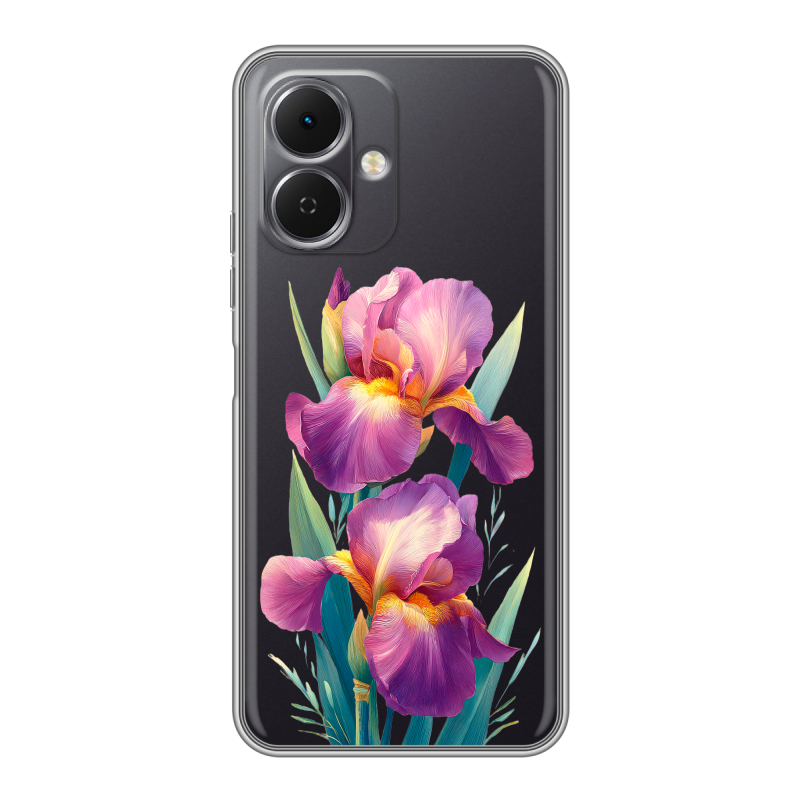 Силиконовый чехол на Tecno Spark Go 2 с принтом Цветы орхидеи Силиконовый чехол на Tecno Spark Go 2 с принтом Цветы орхидеи