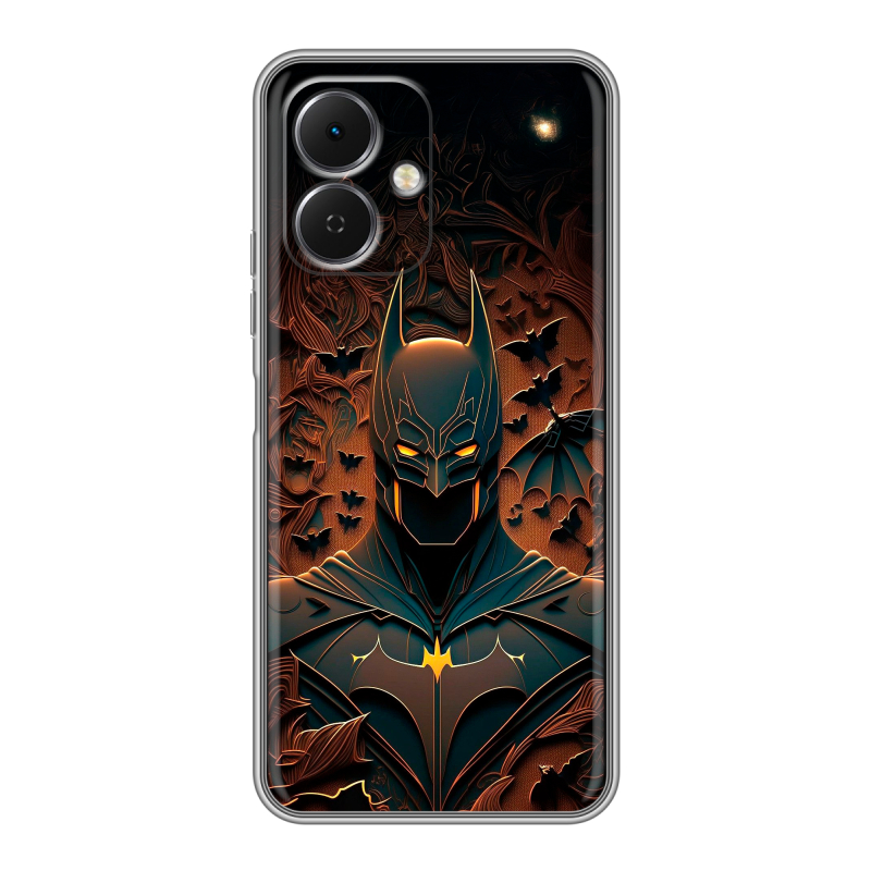 Силиконовый чехол на Tecno Spark Go 2 с принтом Batman Бэтмен Силиконовый чехол на Tecno Spark Go 2 с принтом Batman Бэтмен