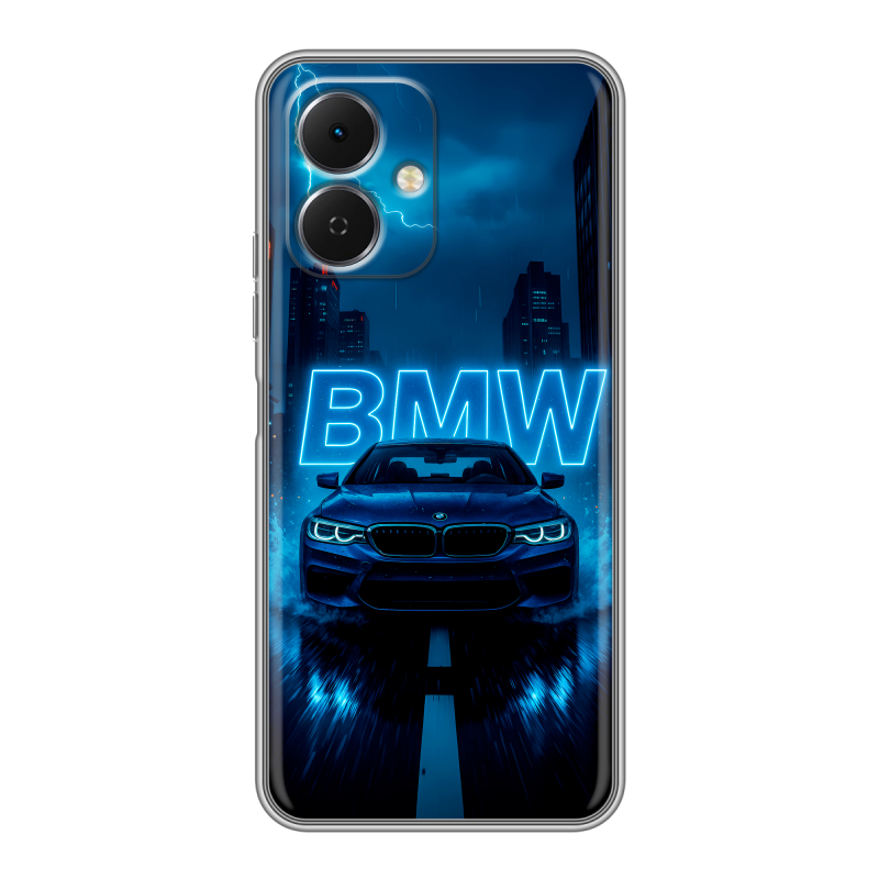 Силиконовый чехол на Tecno Spark Go 2 с принтом BMW БМВ Силиконовый чехол на Tecno Spark Go 2 с принтом BMW БМВ