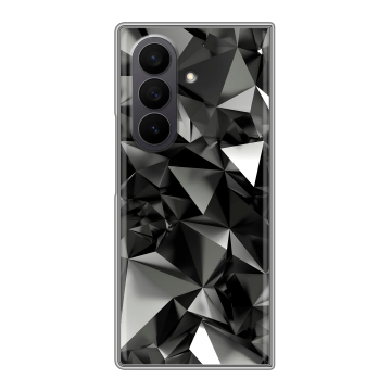 Пластиковый чехол на Samsung Galaxy Z Fold 7 с принтом Черные кристаллы