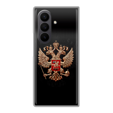 Пластиковый чехол на Samsung Galaxy Z Fold 7 с принтом Герб России