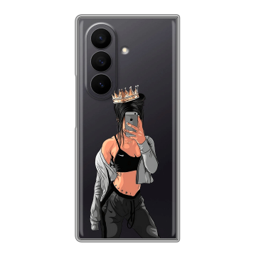 Пластиковый чехол на Samsung Galaxy Z Fold 7 с принтом Женские принты