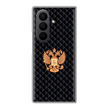 Пластиковый чехол на Samsung Galaxy Z Fold 7 с принтом Герб России принт