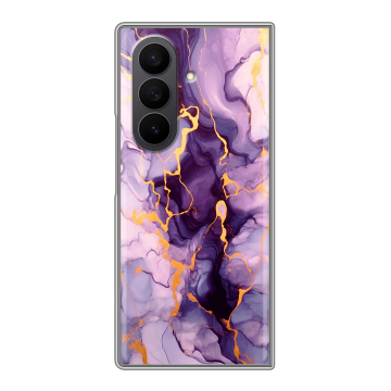 Пластиковый чехол на Samsung Galaxy Z Fold 7 с принтом Мрамор
