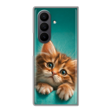 Пластиковый чехол на Samsung Galaxy Z Fold 7 с принтом котенок