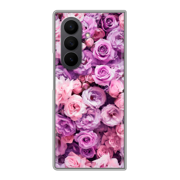Пластиковый чехол на Samsung Galaxy Z Fold 7 с принтом лавандовые розы Пластиковый чехол на Samsung Galaxy Z Fold 7 с принтом лавандовые розы