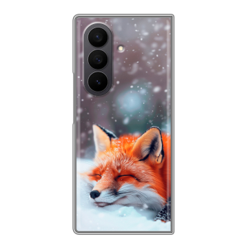 Пластиковый чехол на Samsung Galaxy Z Fold 7 с принтом лиса Пластиковый чехол на Samsung Galaxy Z Fold 7 с принтом лиса