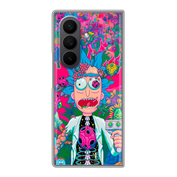 Пластиковый чехол на Samsung Galaxy Z Fold 7 с принтом Рик и Морти Rick Morty