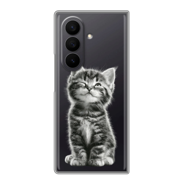 Пластиковый чехол на Samsung Galaxy Z Fold 7 с принтом Котенок Пластиковый чехол на Samsung Galaxy Z Fold 7 с принтом Котенок