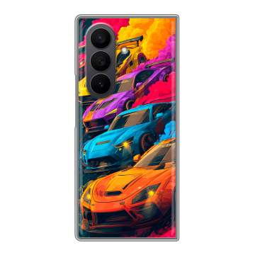 Пластиковый чехол на Samsung Galaxy Z Fold 7 с принтом Тачки Пластиковый чехол на Samsung Galaxy Z Fold 7 с принтом Тачки