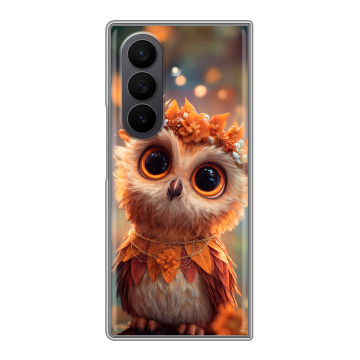 Пластиковый чехол на Samsung Galaxy Z Fold 7 с принтом Милая сова Пластиковый чехол на Samsung Galaxy Z Fold 7 с принтом Милая сова