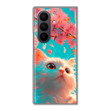 Пластиковый чехол на Samsung Galaxy Z Fold 7 с принтом Красивый кот Пластиковый чехол на Samsung Galaxy Z Fold 7 с принтом Красивый кот