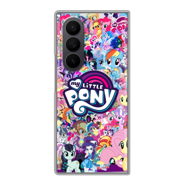 Пластиковый чехол на Samsung Galaxy Z Fold 7 с принтом My little pony Дружба чудо