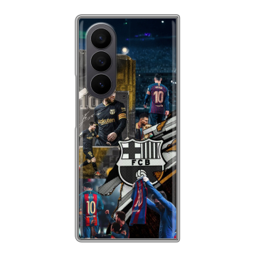 Пластиковый чехол на Samsung Galaxy Z Fold 7 с принтом Messi Barcelona