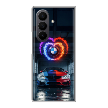 Пластиковый чехол на Samsung Galaxy Z Fold 7 с принтом BMW БМВ