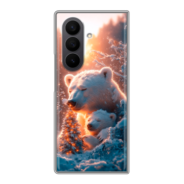 Пластиковый чехол на Samsung Galaxy Z Fold 7 с принтом Новый год Пластиковый чехол на Samsung Galaxy Z Fold 7 с принтом Новый год