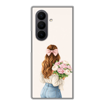 Пластиковый чехол на Samsung Galaxy Z Fold 7 с принтом женский Пластиковый чехол на Samsung Galaxy Z Fold 7 с принтом женский
