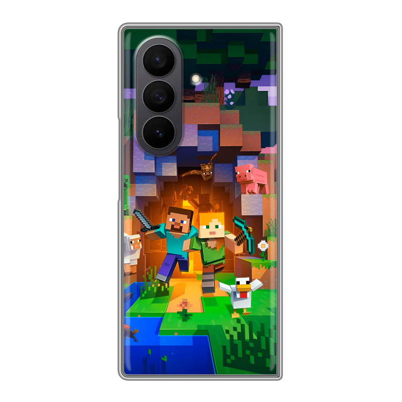 Пластиковый чехол на Samsung Galaxy Z Fold 7 с принтом Майнкрафт Minecraft Пластиковый чехол на Samsung Galaxy Z Fold 7 с принтом Майнкрафт Minecraft
