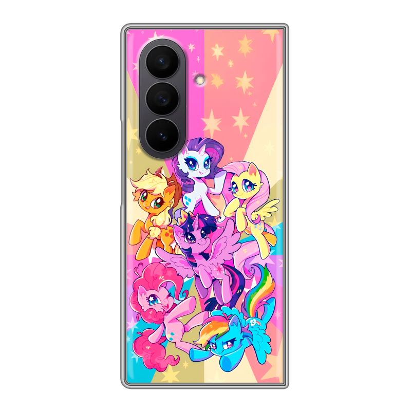 Пластиковый чехол на Samsung Galaxy Z Fold 7 с принтом My little pony Дружба чудо Пластиковый чехол на Samsung Galaxy Z Fold 7 с принтом My little pony Дружба чудо