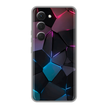 Силиконовый чехол на Tecno Spark 40 Pro с принтом Геометрия неона Силиконовый чехол на Tecno Spark 40 Pro с принтом Геометрия неона