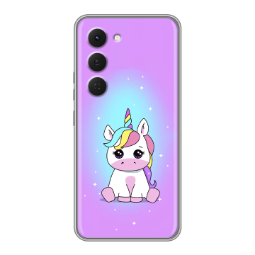 Силиконовый чехол на Tecno Spark 40 Pro с принтом Единорог Силиконовый чехол на Tecno Spark 40 Pro с принтом Единорог