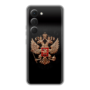 Силиконовый чехол на Tecno Spark 40 Pro с принтом Герб России Силиконовый чехол на Tecno Spark 40 Pro с принтом Герб России