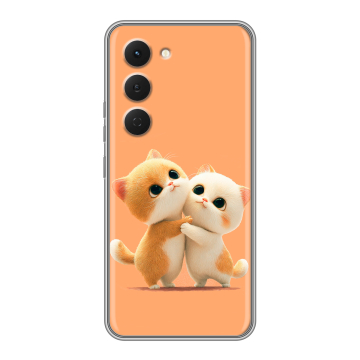 Силиконовый чехол на Tecno Spark 40 Pro с принтом Милые котики Силиконовый чехол на Tecno Spark 40 Pro с принтом Милые котики