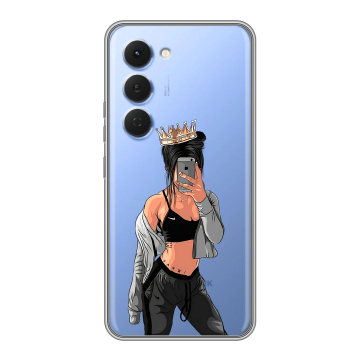 Силиконовый чехол на Tecno Spark 40 Pro с принтом Женские принты Силиконовый чехол на Tecno Spark 40 Pro с принтом Женские принты