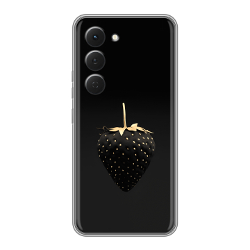 Силиконовый чехол на Tecno Spark 40 Pro с принтом Черная клубника Силиконовый чехол на Tecno Spark 40 Pro с принтом Черная клубника