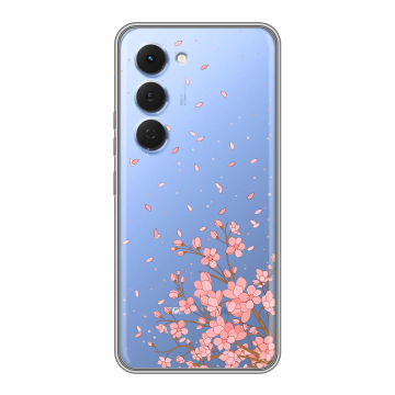Силиконовый чехол на Tecno Spark 40 Pro с принтом Ветка сакуры Силиконовый чехол на Tecno Spark 40 Pro с принтом Ветка сакуры