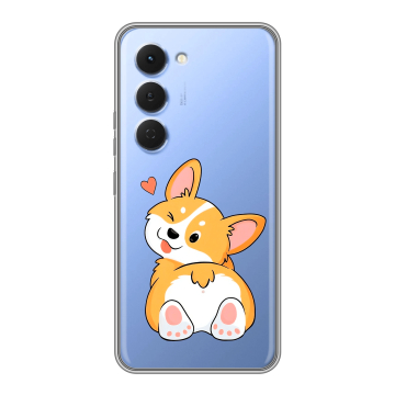 Силиконовый чехол на Tecno Spark 40 Pro с принтом Корги Силиконовый чехол на Tecno Spark 40 Pro с принтом Корги