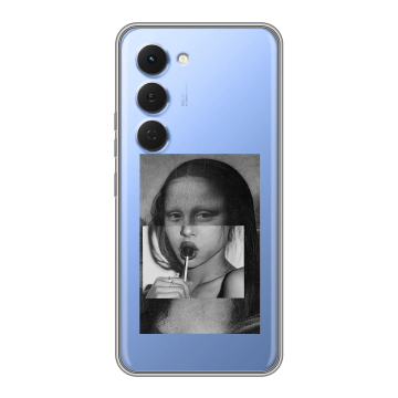 Силиконовый чехол на Tecno Spark 40 Pro с принтом Мона Лиза Силиконовый чехол на Tecno Spark 40 Pro с принтом Мона Лиза