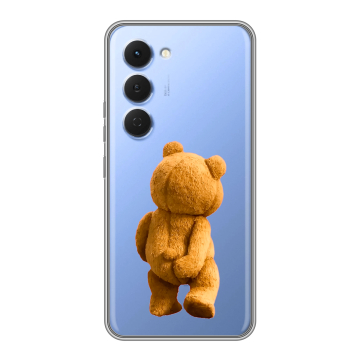Силиконовый чехол на Tecno Spark 40 Pro с принтом Медведь Силиконовый чехол на Tecno Spark 40 Pro с принтом Медведь