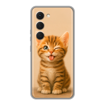 Силиконовый чехол на Tecno Spark 40 Pro с принтом котенок Силиконовый чехол на Tecno Spark 40 Pro с принтом котенок