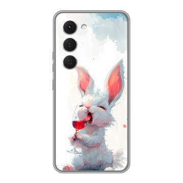 Силиконовый чехол на Tecno Spark 40 Pro с принтом кролик зайчик Силиконовый чехол на Tecno Spark 40 Pro с принтом кролик зайчик
