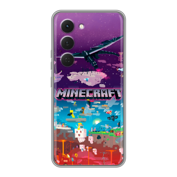 Силиконовый чехол на Tecno Spark 40 Pro с принтом Майнкрафт Minecraft Силиконовый чехол на Tecno Spark 40 Pro с принтом Майнкрафт Minecraft