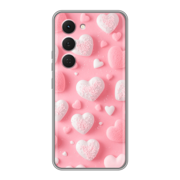 Силиконовый чехол на Tecno Spark 40 Pro с принтом Сердечки Силиконовый чехол на Tecno Spark 40 Pro с принтом Сердечки