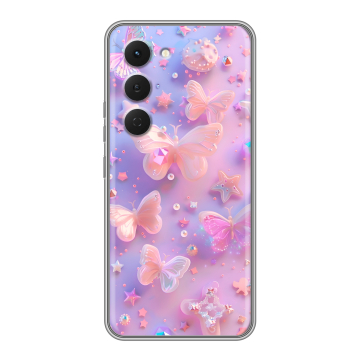 Силиконовый чехол на Tecno Spark 40 Pro с принтом Бабочки Силиконовый чехол на Tecno Spark 40 Pro с принтом Бабочки