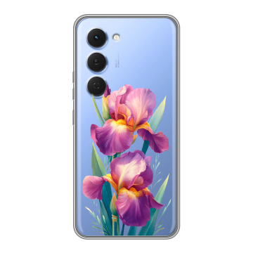 Силиконовый чехол на Tecno Spark 40 Pro с принтом Цветы орхидеи Силиконовый чехол на Tecno Spark 40 Pro с принтом Цветы орхидеи
