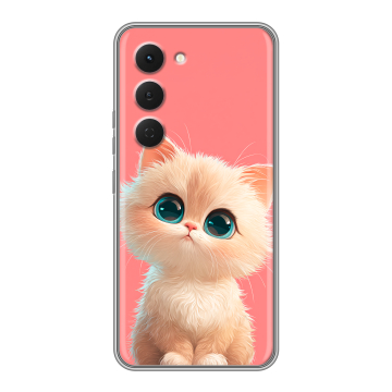 Силиконовый чехол на Tecno Spark 40 Pro с принтом Розовый котенок Силиконовый чехол на Tecno Spark 40 Pro с принтом Розовый котенок