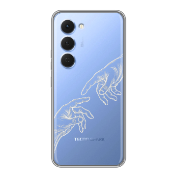 Силиконовый чехол на Tecno Spark 40 Pro с принтом Сотворение мира Силиконовый чехол на Tecno Spark 40 Pro с принтом Сотворение мира