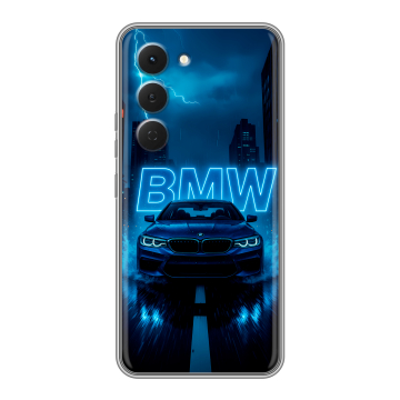Силиконовый чехол на Tecno Spark 40 Pro с принтом BMW БМВ Силиконовый чехол на Tecno Spark 40 Pro с принтом BMW БМВ