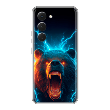 Силиконовый чехол на Tecno Spark 40 Pro с принтом Медведь