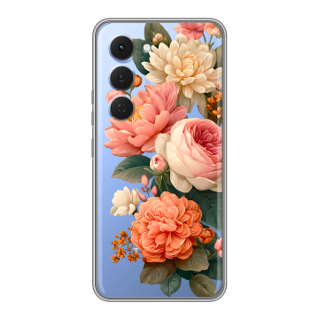 Силиконовый чехол на Tecno Spark 40 Pro с принтом цветы