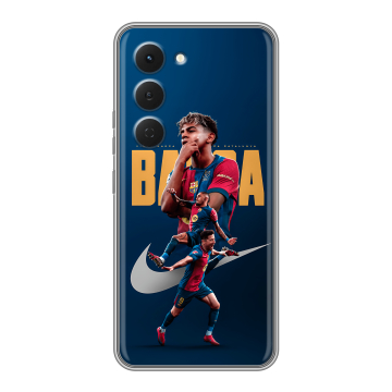 Силиконовый чехол на Tecno Spark 40 Pro с принтом Барселона Barca Yamal Силиконовый чехол на Tecno Spark 40 Pro с принтом Барселона Barca Yamal