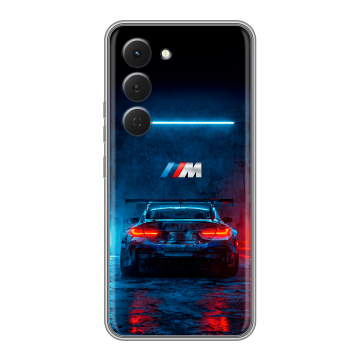 Силиконовый чехол на Tecno Spark 40 Pro с принтом BMW БМВ Силиконовый чехол на Tecno Spark 40 Pro с принтом BMW БМВ