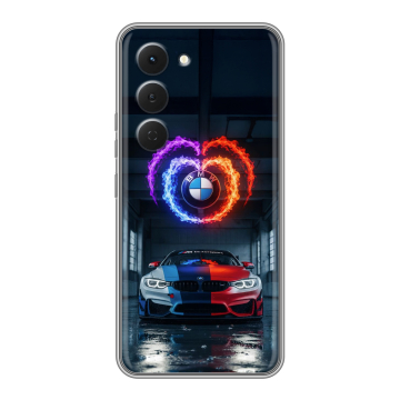 Силиконовый чехол на Tecno Spark 40 Pro с принтом BMW БМВ Силиконовый чехол на Tecno Spark 40 Pro с принтом BMW БМВ