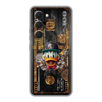 Силиконовый чехол на Tecno Spark 40 Pro с принтом Дональд Дак Доллар Силиконовый чехол на Tecno Spark 40 Pro с принтом Дональд Дак Доллар